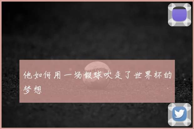 他如何用一场假球吹走了世界杯的梦想